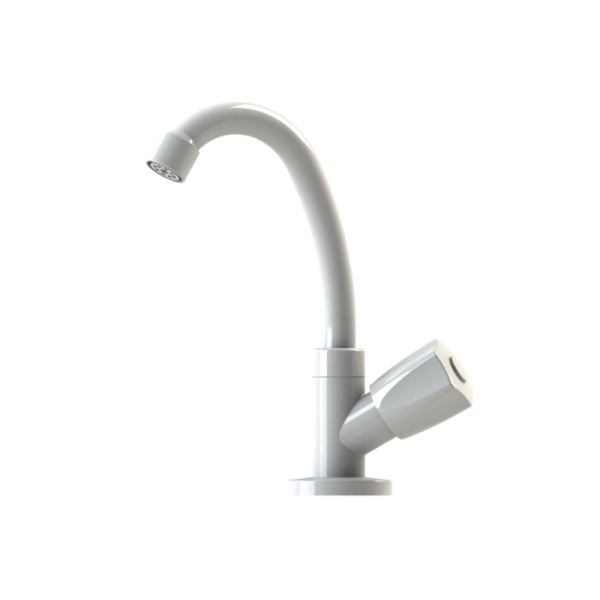 Torneira 1198 Bica Móvel Lavatório Branca